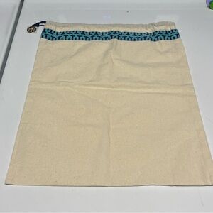 Tory Burch 12”x15" Drawstring DUST BAG for Shoes/Sml Purse wGold Logo Charm